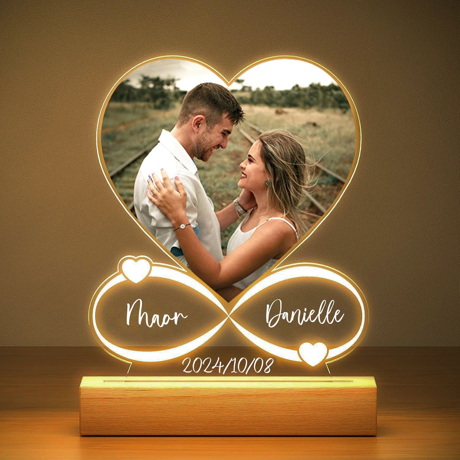 Anniversary Couples Custom Photo Love Frame - Image 5