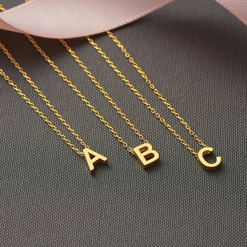 Stainless Steel Initial Necklace - Image 2