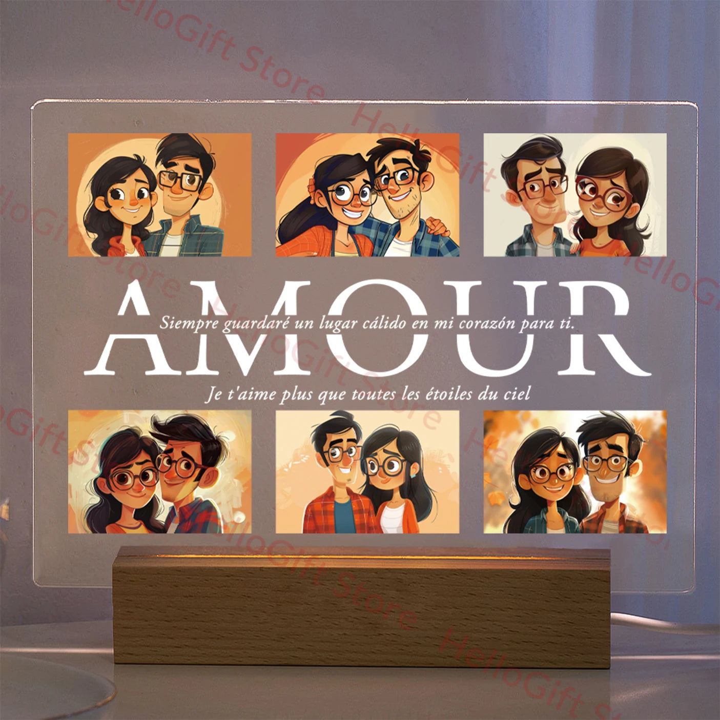 Personalized 3D Acrylic Photo Lamp – Custom Text Night Light for Mom, Dad, Family & Love Gifts - Image 25