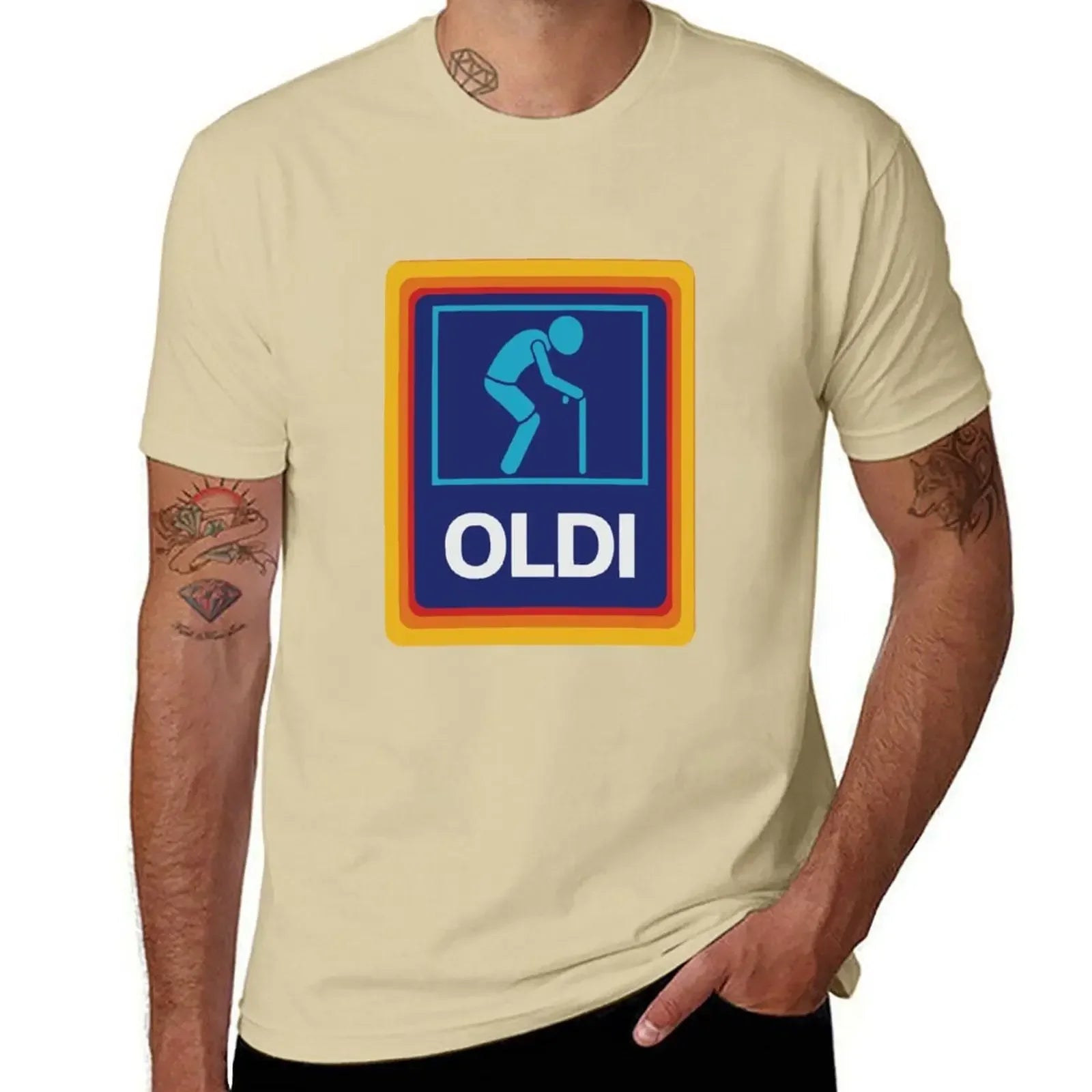OLDI & ALDI Parody T-Shirt – Funny Oversized Tee for Dad, Grandpa, Husband, or Boyfriend - Image 7
