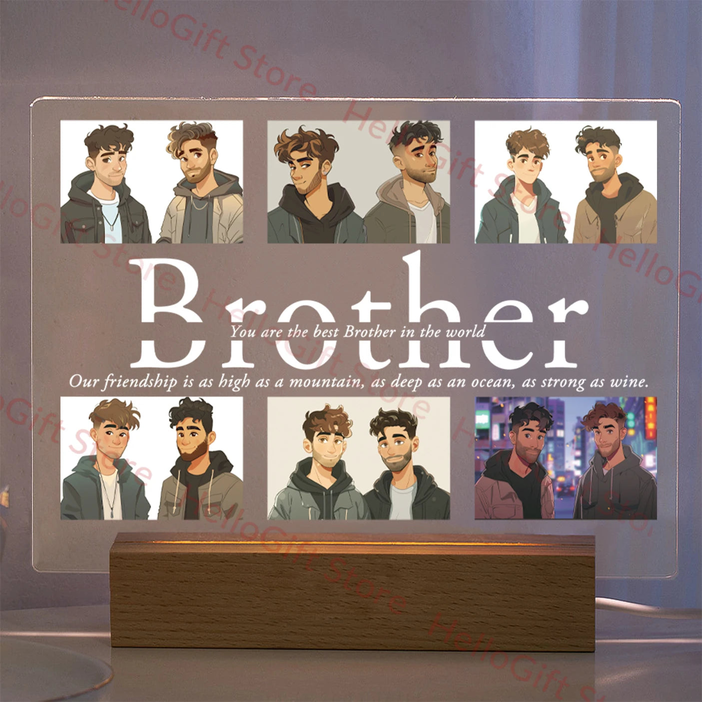 Personalized 3D Acrylic Photo Lamp – Custom Text Night Light for Mom, Dad, Family & Love Gifts - Image 16