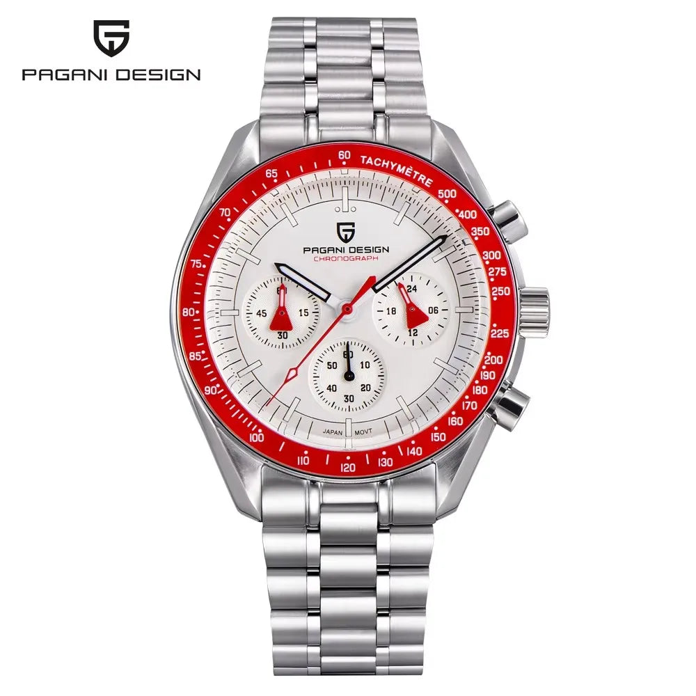 2025 New PAGANI DESIGN Moon Men’s Watch – Gold Luxury Quartz Chronograph with AR Sapphire Mirror - Image 11