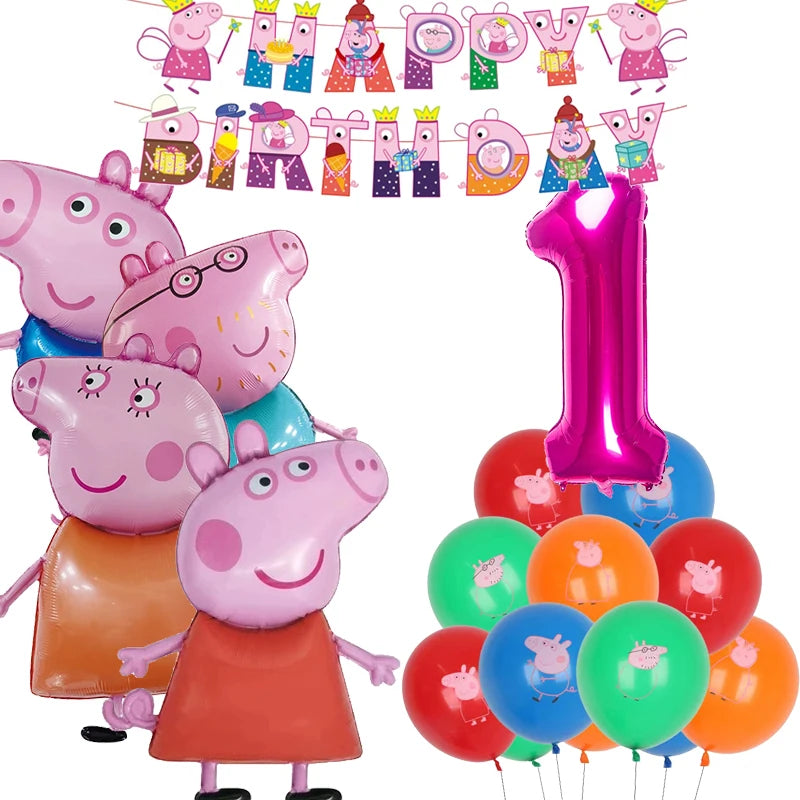 Peppa Pig Birthday Party Set – Kids’ Party Supplies with Speaker, Plates, Cups & Decorations - Image 23
