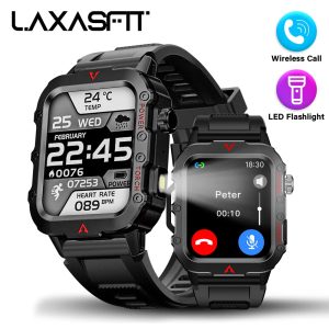 LAXASFIT Men's Sports Smart Watch – 1.71" Display, Bluetooth Calling, Blood Oxygen & LED Flashlight