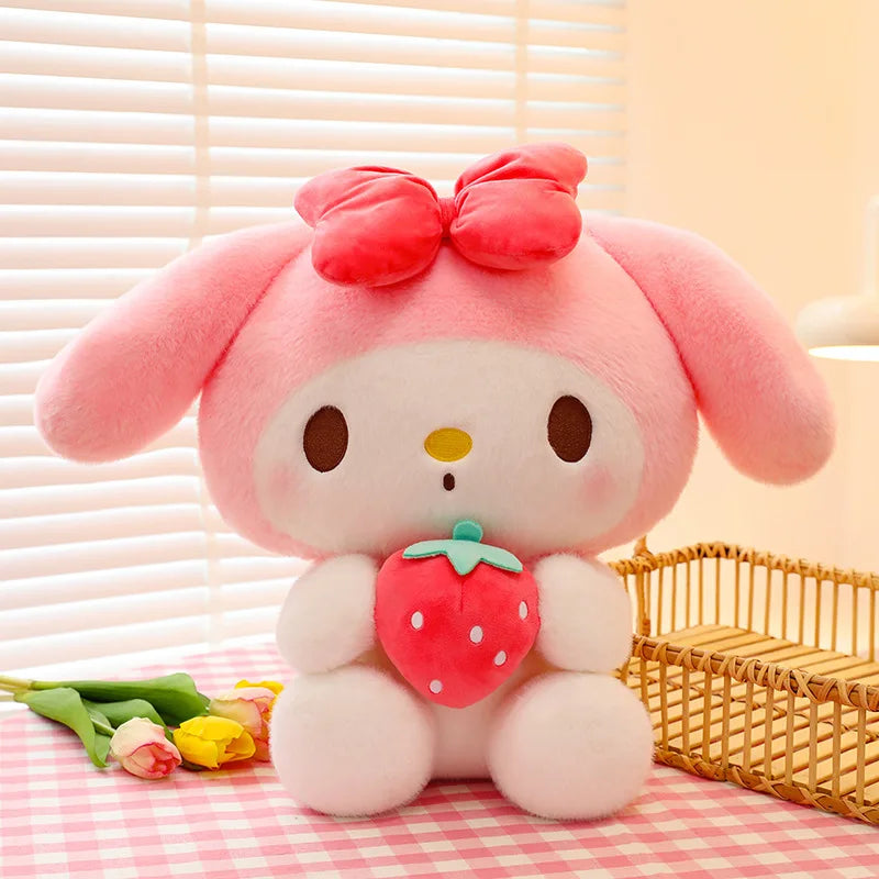 25cm Sanrio Strawberry Kuromi Plush Pillow – Soft Stuffed Toy for Girls & Gifts - Image 4