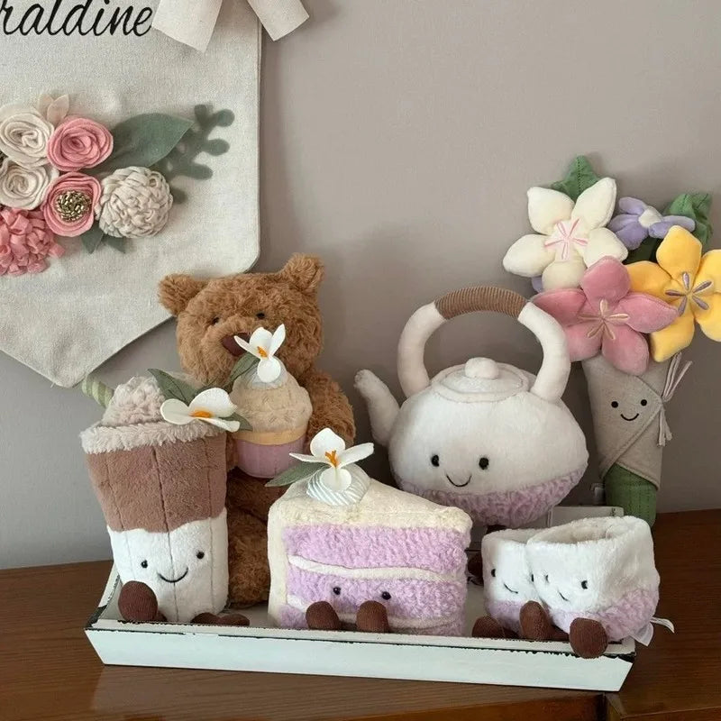 Jellycat Fun Dessert Series Plush – Macaron, Puff, Strawberry Tart Soft Toy Gift - Image 4