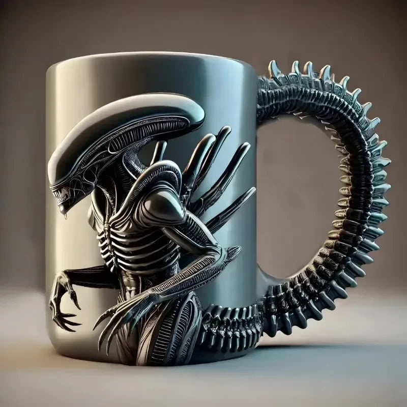 2025 Fashion Trend Alien Cup – Heat Transfer 3D Effect Coffee Mug - Image 2