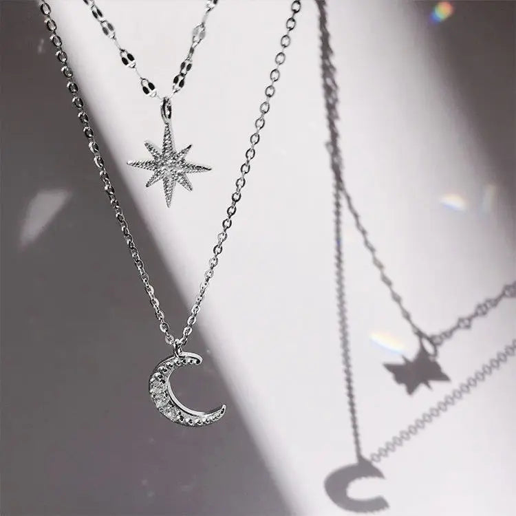 2023 Cute Star & Moon Sugar Necklace – Color-Changing Cloud Collarbone Chain for Women - Image 9