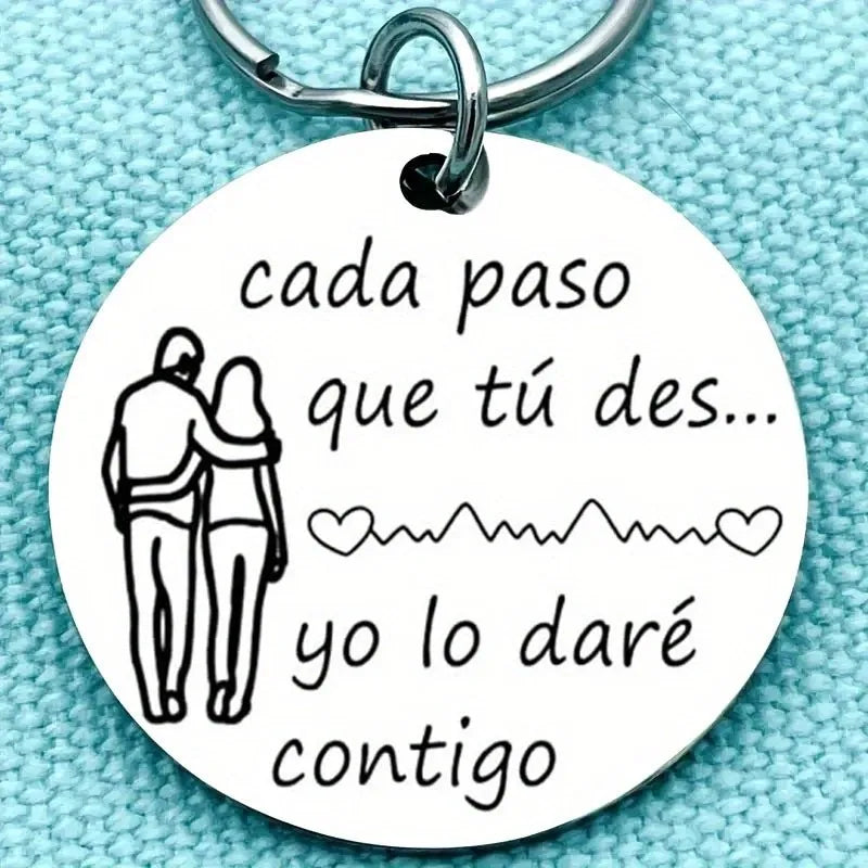 Stainless Steel Keychain – Romantic Spanish Gift for Him/Her