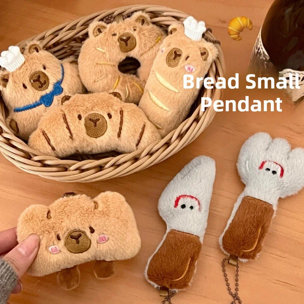 1–10PCS Gourmet Capybara Plush Pendant – Cute Cartoon Doll for Bags, Decor & Gifts - Image 4