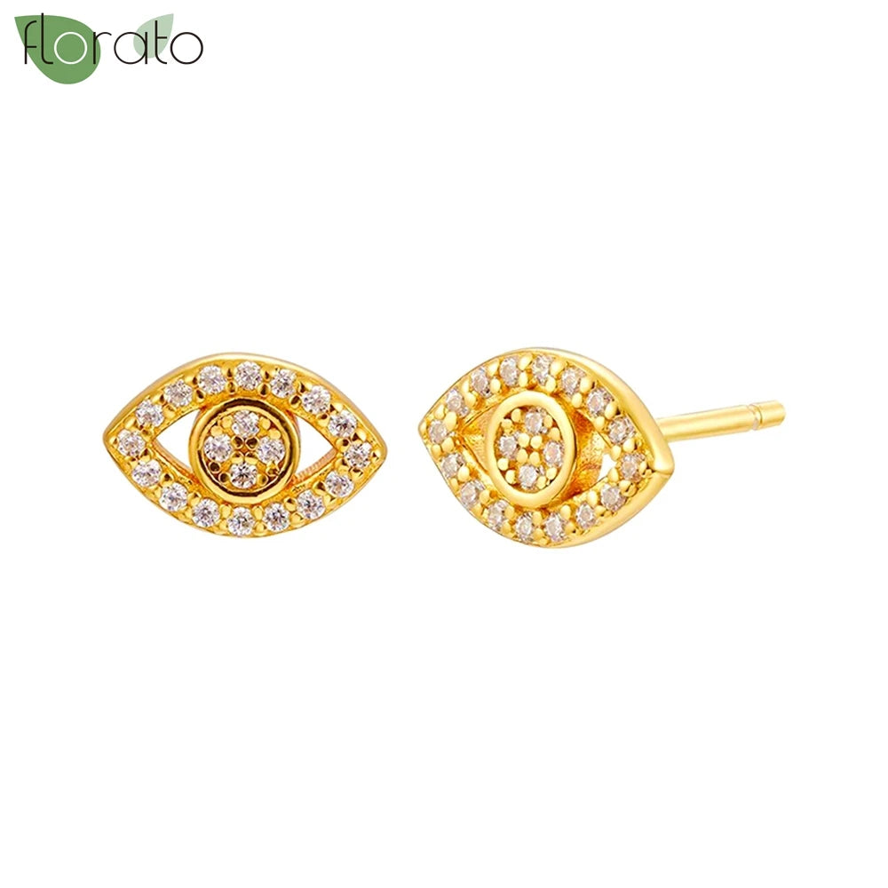 925 Sterling Silver Needle Vintage Gold Hoop Earrings – Evil Eye Pendant Jewelry for Women - Image 36