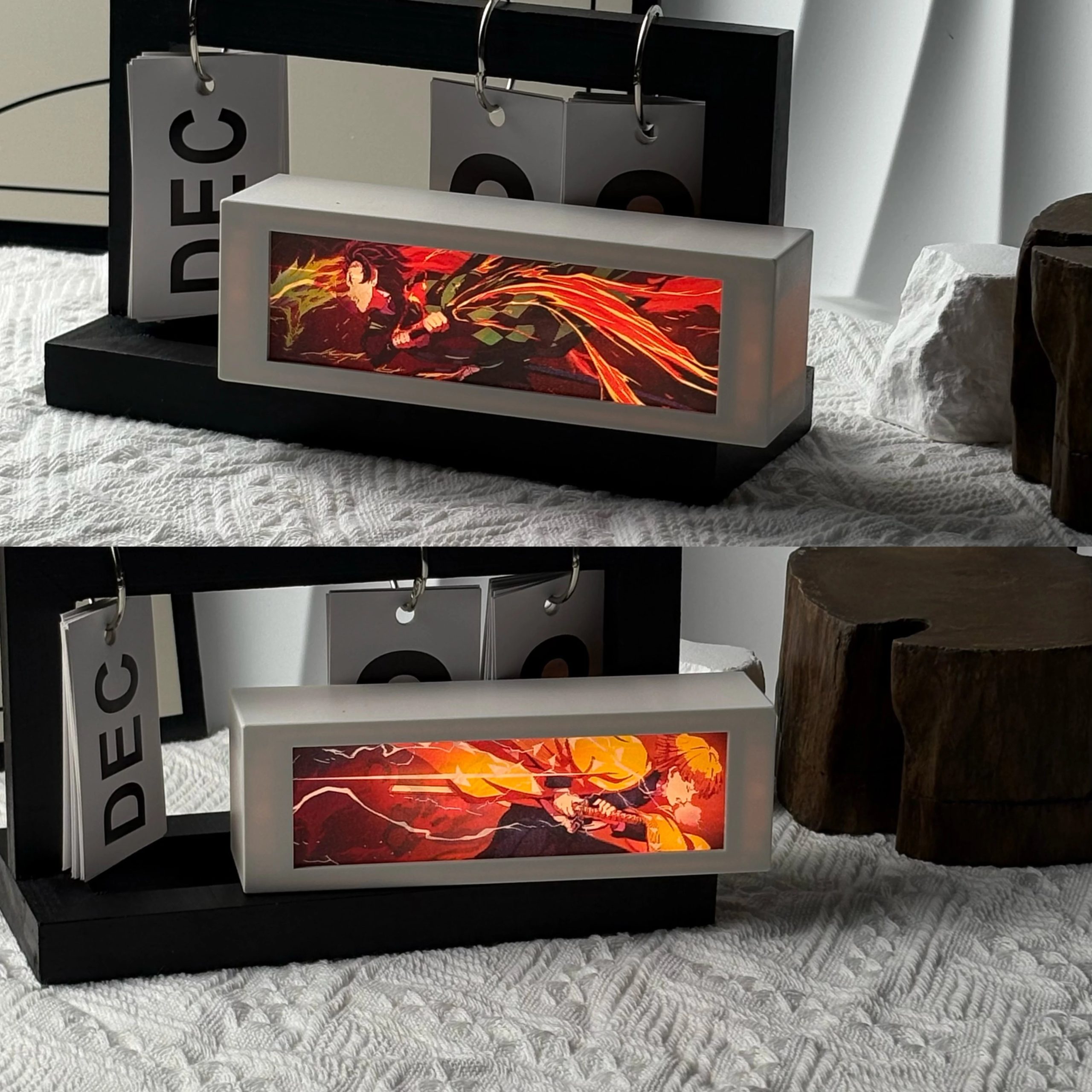 3D Anime Motion Night Light – LED Laser Engraved Lamp Box for Bedroom & Desk Decor - Image 23