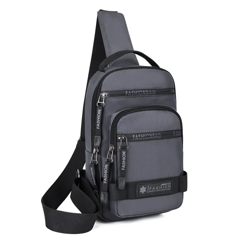 Men's Large Capacity Chest Bag – Lightweight Nylon Crossbody Shoulder Backpack for Travel - Image 5