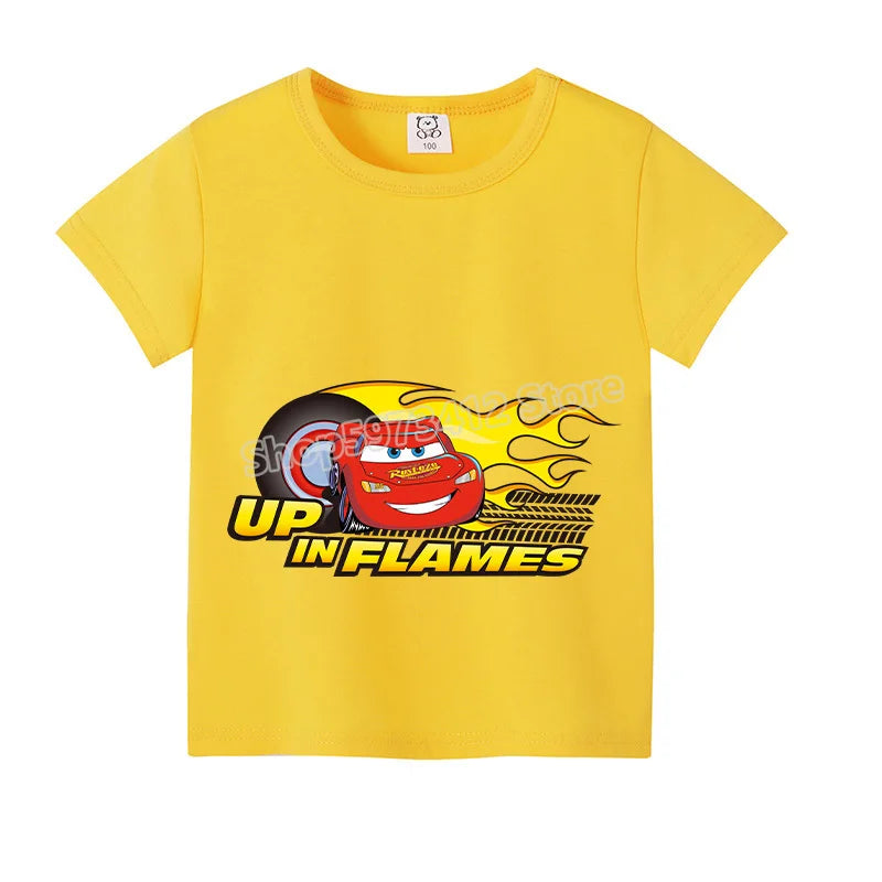 Lightning McQueen Kids T-Shirt – Disney Pixar Cars Cartoon Tee for Boys - Image 22