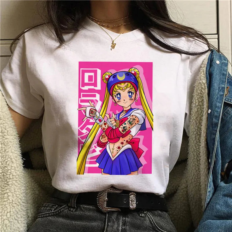 Sailor Moon Women’s T-Shirt – Personalized Print, Large-Size Short Sleeve Tee for Girls & Birthday Gifts - Image 12