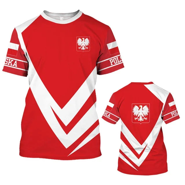 Polish Polska White Eagle Emblem T-Shirt – 3D Nation Flag Graphic Tee for Men - Image 10