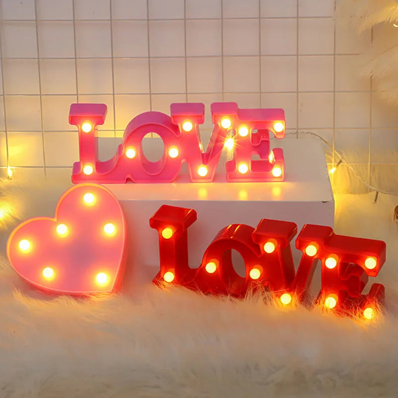 Love Heart LED Lamp – Romantic Night Light for Wedding, Birthday, Christmas & Valentine’s Day