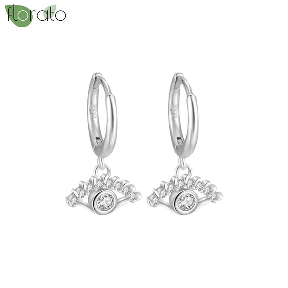 925 Sterling Silver Needle Vintage Gold Hoop Earrings – Evil Eye Pendant Jewelry for Women - Image 25