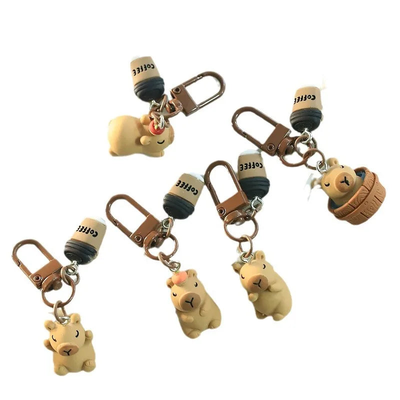 Funny Resin Capybara Keychain – Cute Animal Charm for Bags & Gifts - Image 4