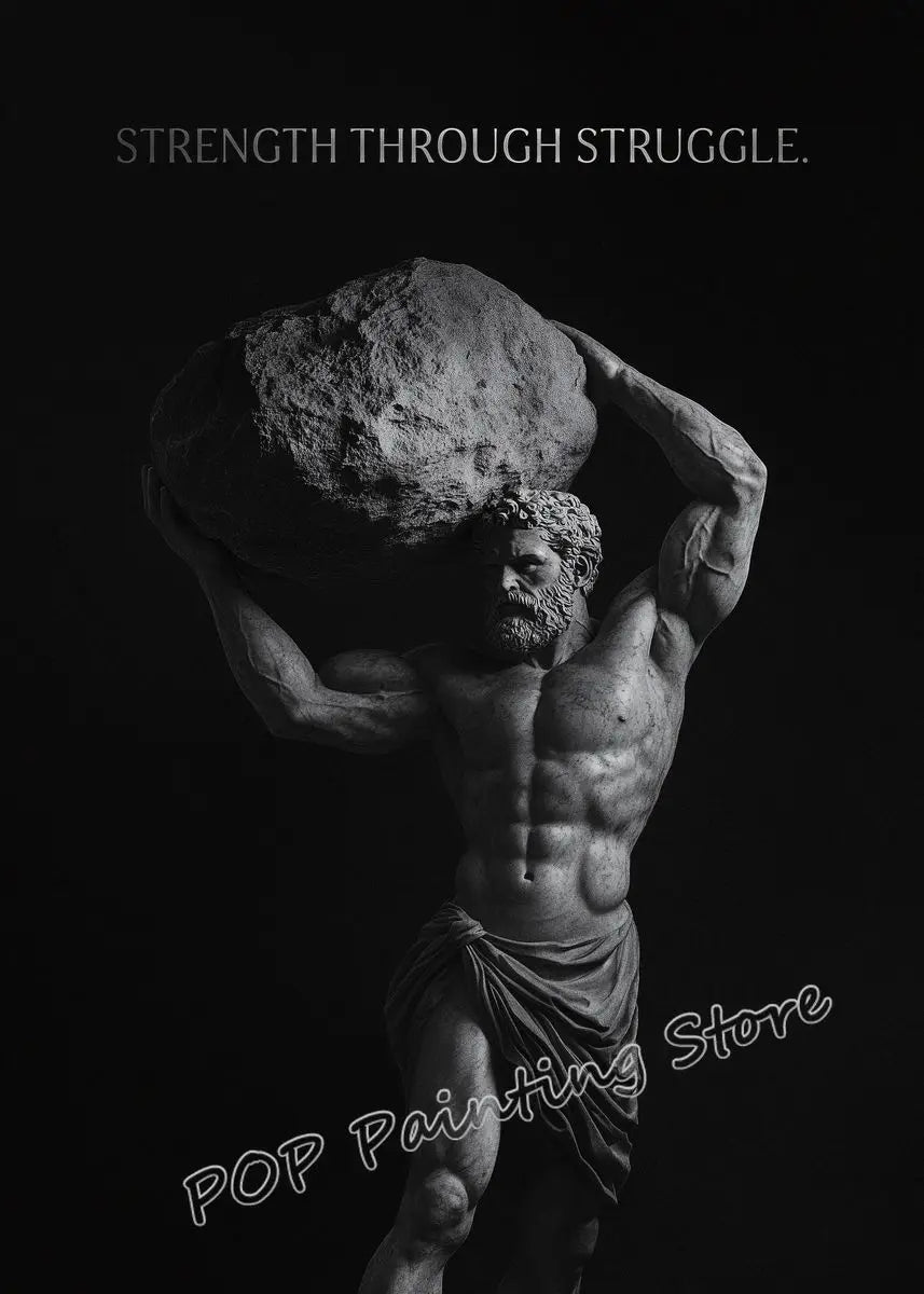 Stoic Wisdom Philosophical Quote Poster – Minimalist Greek Sculpture Canvas Wall Art - Image 10