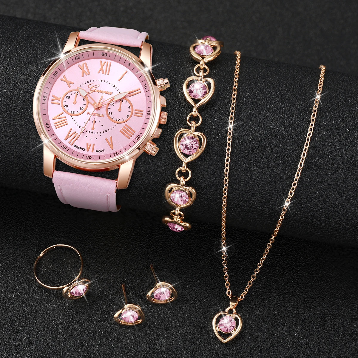 5/6PCS Fashion Women's Quartz Watch Jewelry Set - Image 10