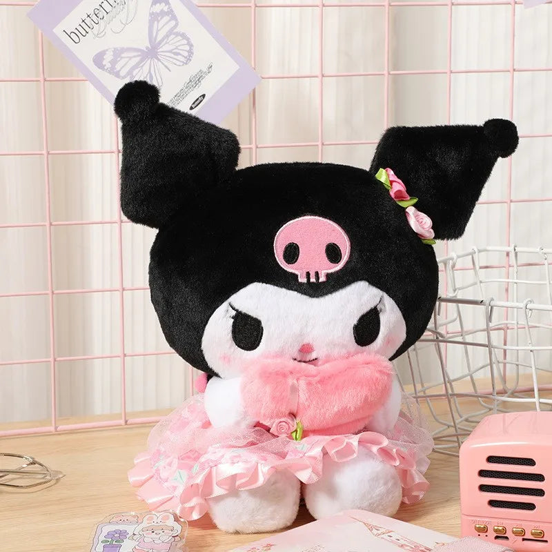 25cm Sanrio Strawberry Kuromi Plush Pillow – Soft Stuffed Toy for Girls & Gifts - Image 6