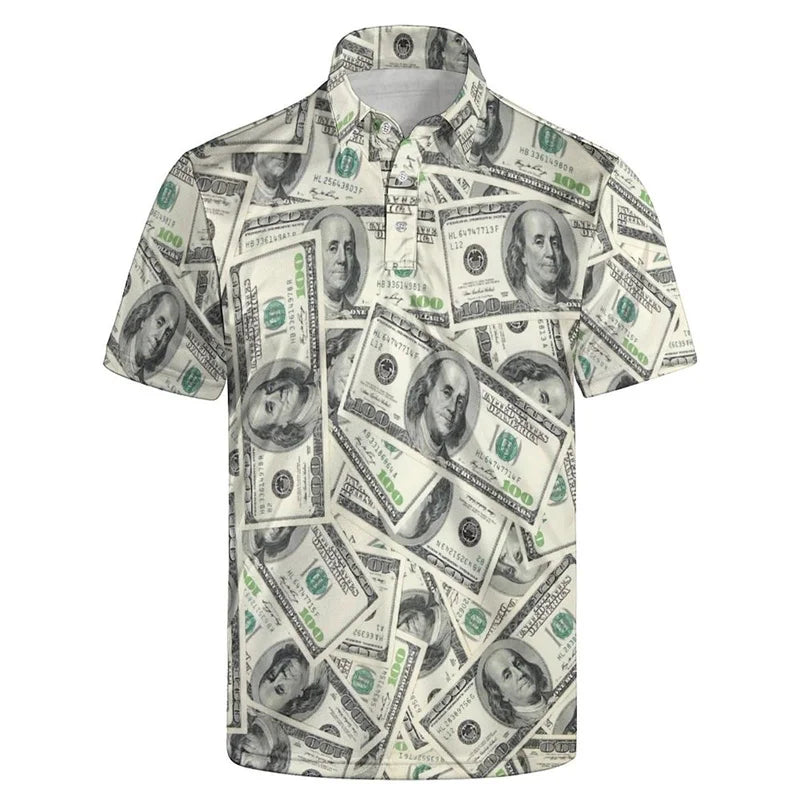 Fashion USA Flag Polo Shirt – Men’s 3D Print Short Sleeve Summer Lapel T-Shirt - Image 4