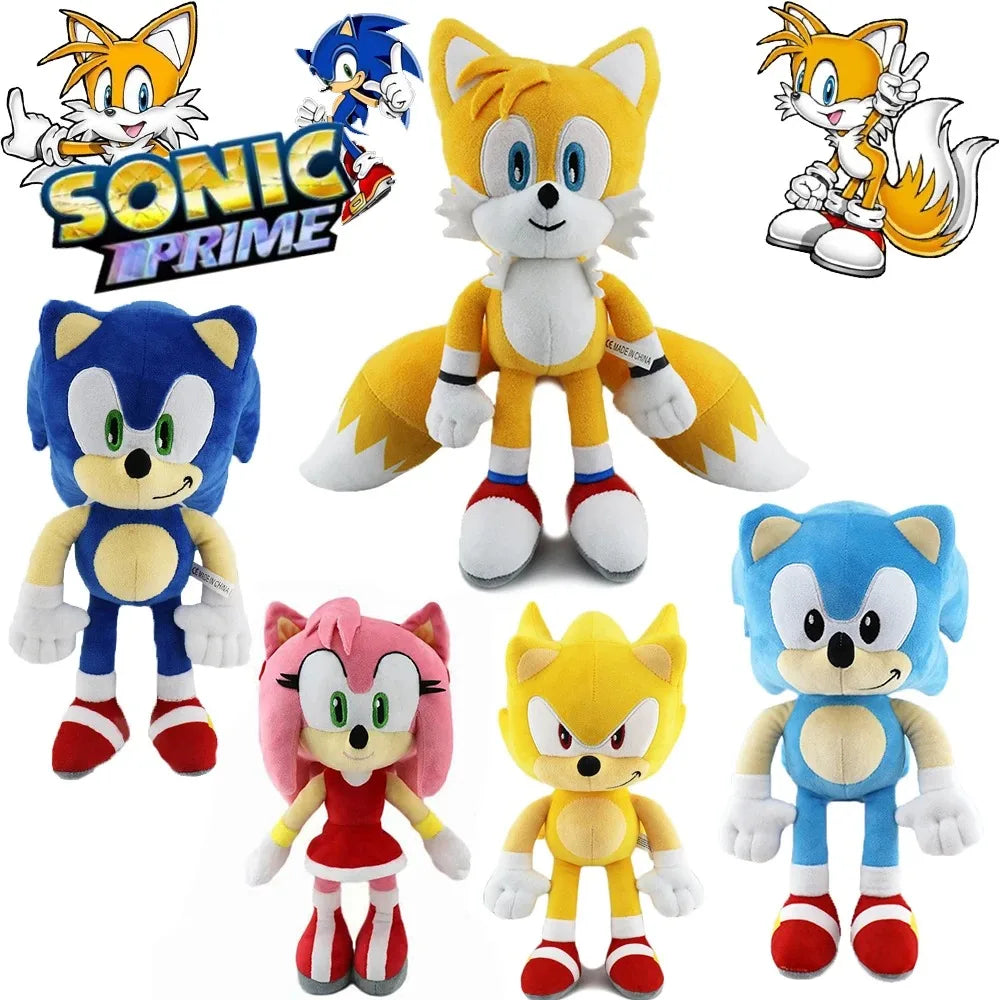 30cm Sonic Plush Toy – Soft Stuffed Doll Featuring Sonic, Amy Rose, Knuckles & Tails