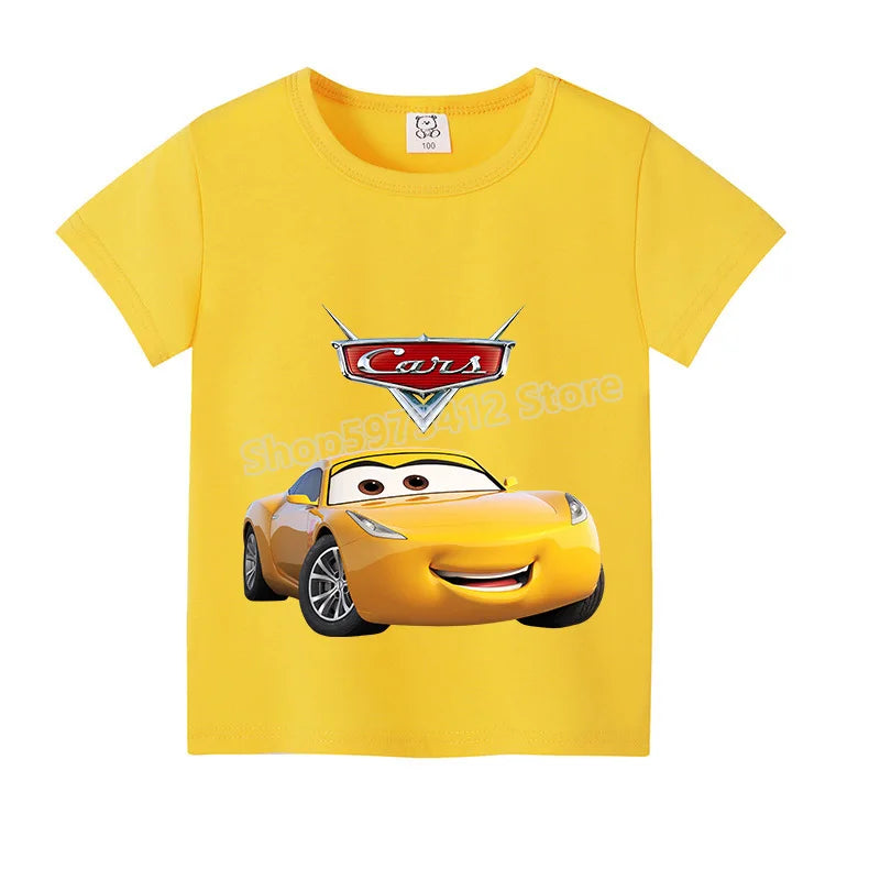 Lightning McQueen Kids T-Shirt – Disney Pixar Cars Cartoon Tee for Boys - Image 14