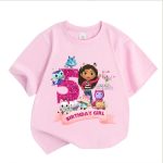 Gabby’s Dollhouse Kids T-Shirt – Cute Cartoon Cotton Pullover for Summer & Birthday Gifts