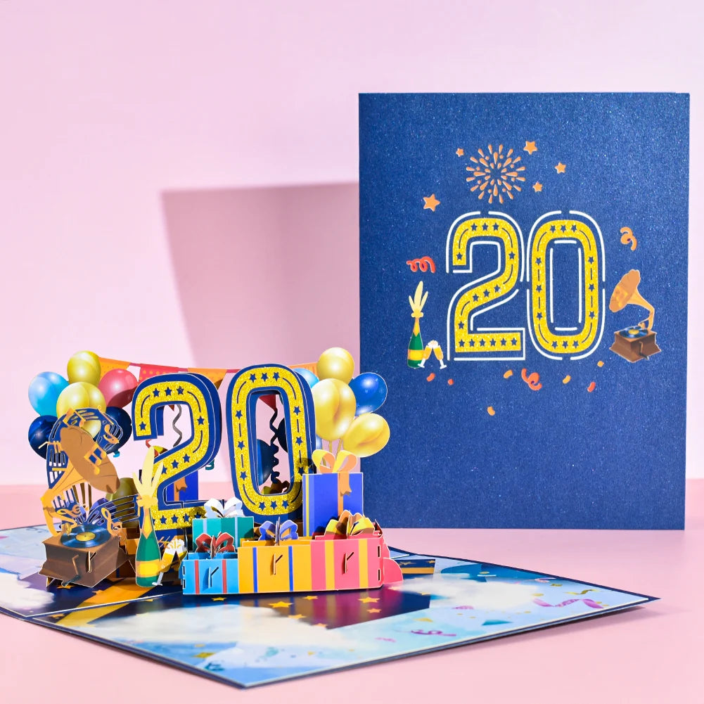 Anniversary & Birthday Pop-Up Number Card – 1st, 18th, 21st Celebration Greeting Card - Image 22