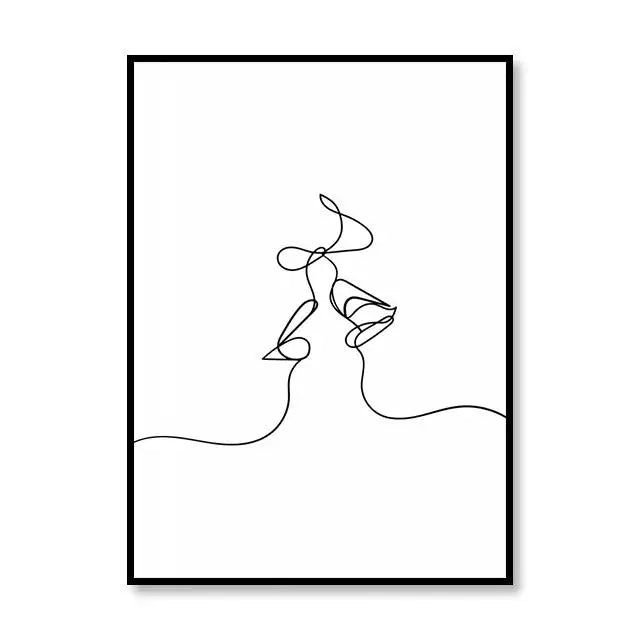 Scandinavian Style Canvas Poster – Nordic Simple Love Art Painting - Image 33