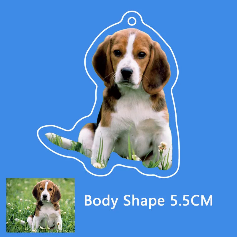 Custom Pet Dog & Cat Acrylic Keychain – Personalized Photo Cartoon Charms - Image 11