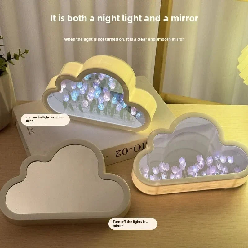 Tulip Cloud Sea of Flowers Handmade Night Light – Creative Atmosphere Lamp & Qixi Lovers Gift - Image 3