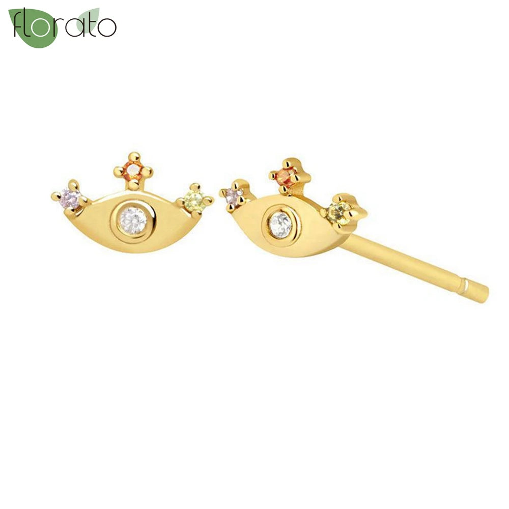 925 Sterling Silver Needle Vintage Gold Hoop Earrings – Evil Eye Pendant Jewelry for Women - Image 34