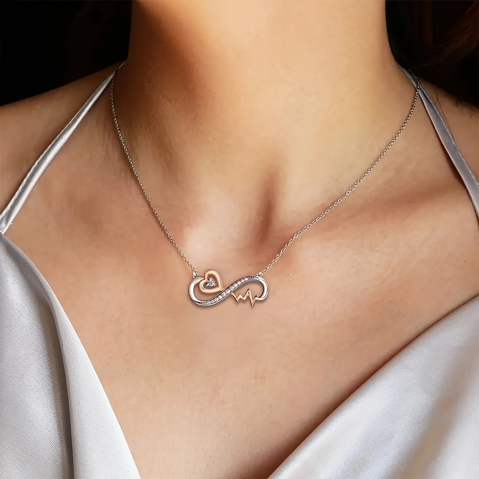 Infinite Love and Heartbeat Necklace – Meaningful Gift for Granddaughter - Image 2