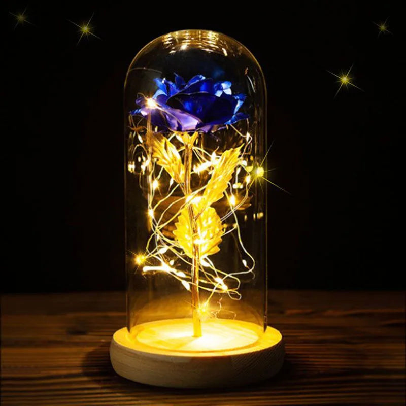 Eternal Life Flower Gold Foil Rose – Creative LED Night Light & Valentine’s Gift - Image 2