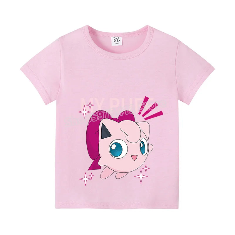 Pikachu Kids T-Shirt – Pokémon Summer Short Sleeve Tee with Lucario & Greninja Design - Image 29