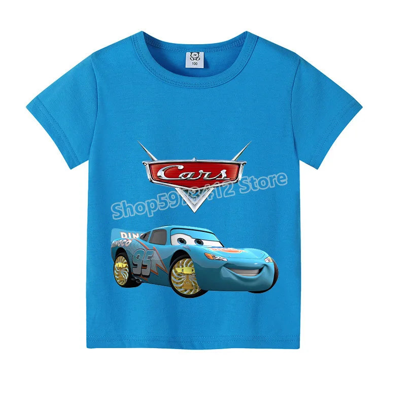Lightning McQueen Kids T-Shirt – Disney Pixar Cars Cartoon Tee for Boys - Image 15