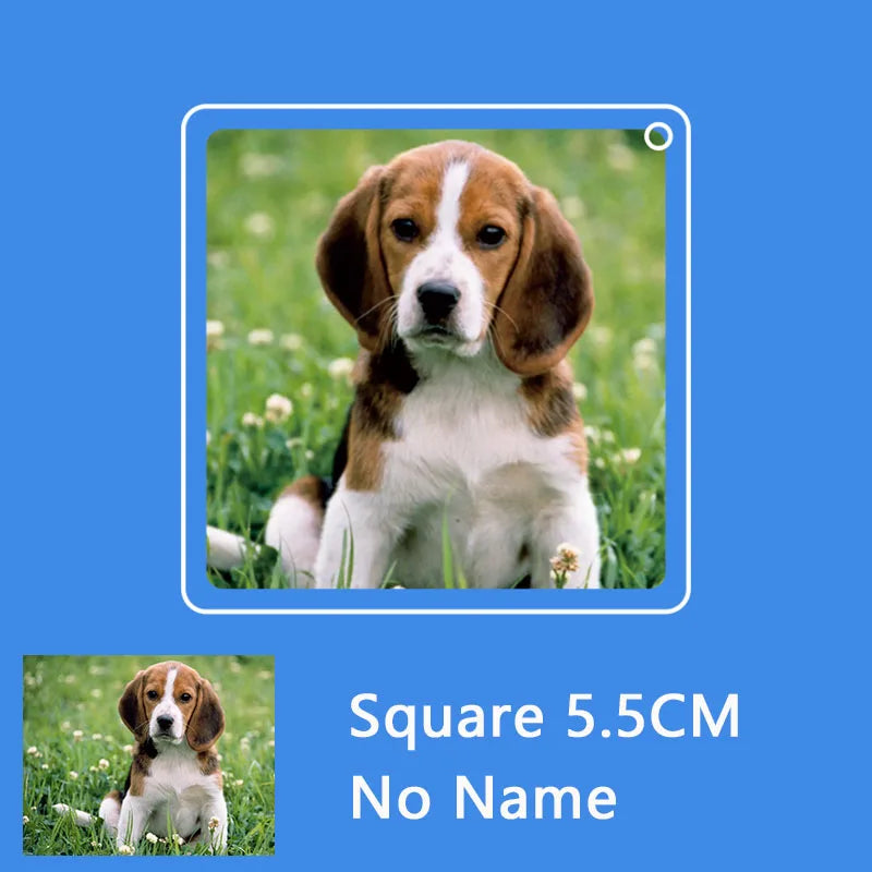 Custom Pet Dog & Cat Acrylic Keychain – Personalized Photo Cartoon Charms - Image 10