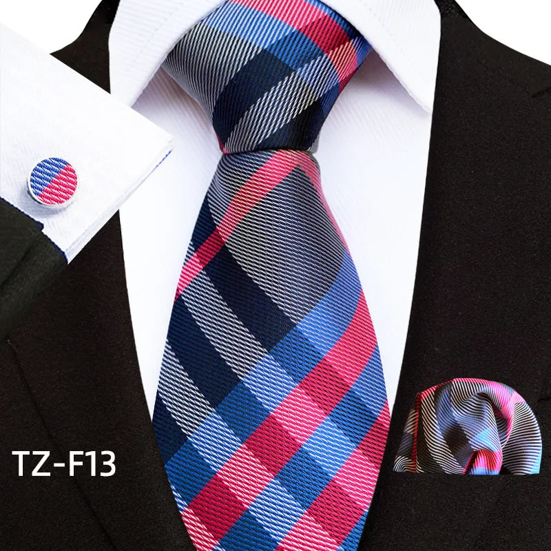 Luxury Paisley Tie & Handkerchief Set – Men's Suit Accessory with Cufflinks & Pocket Square - Image 13