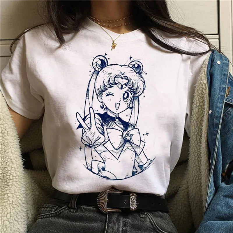Sailor Moon Women’s T-Shirt – Personalized Print, Large-Size Short Sleeve Tee for Girls & Birthday Gifts - Image 24