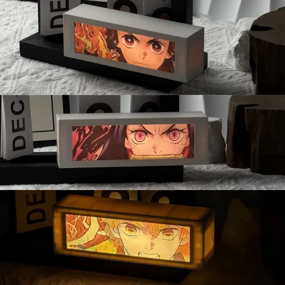3D Anime Motion Night Light – LED Laser Engraved Lamp Box for Bedroom & Desk Decor - Image 19