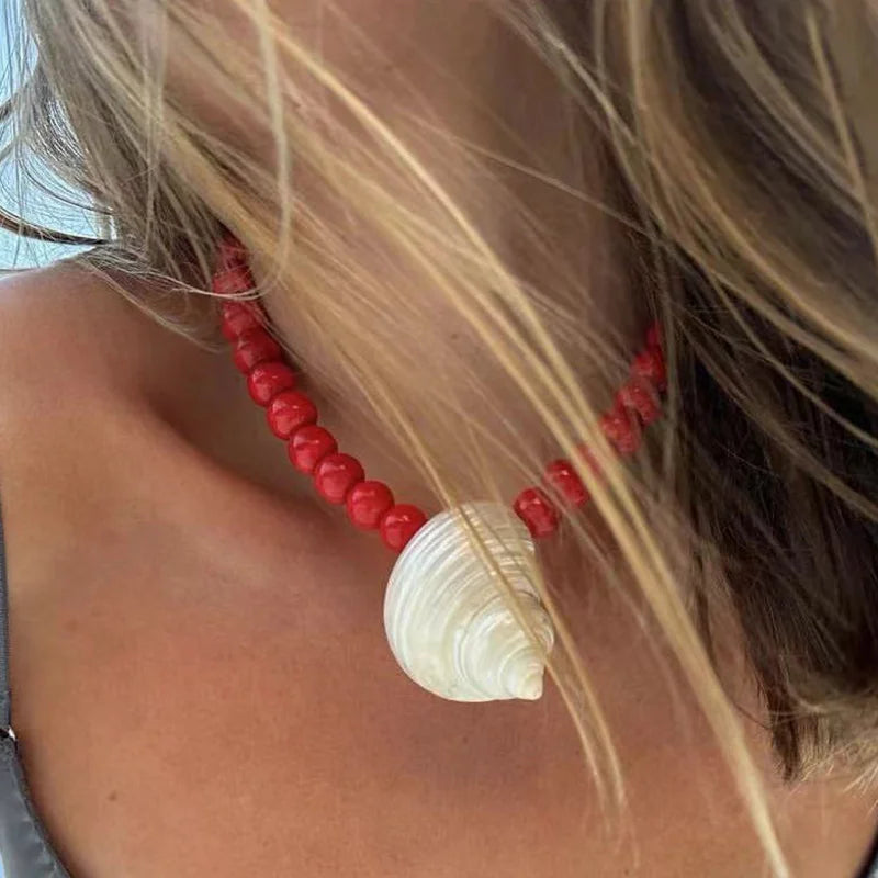 Exaggerated Conch Pendant Necklace – Punk Fashion Summer Beach Jewelry for Women - Image 11