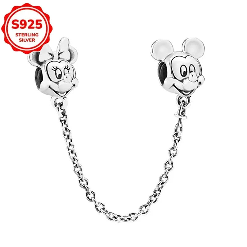 Disney 925 Sterling Silver Beads – Mickey, Stitch, Princess, Cinderella Charms for DIY Bracelets - Image 85