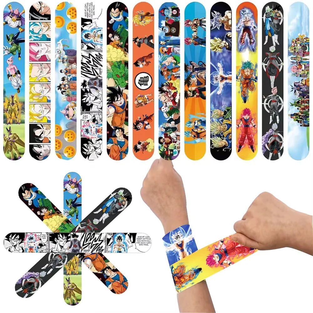 Dragon Ball Slap Bracelets – 12/24/36pcs Anime Party Favors for Kids’ Birthdays & Events