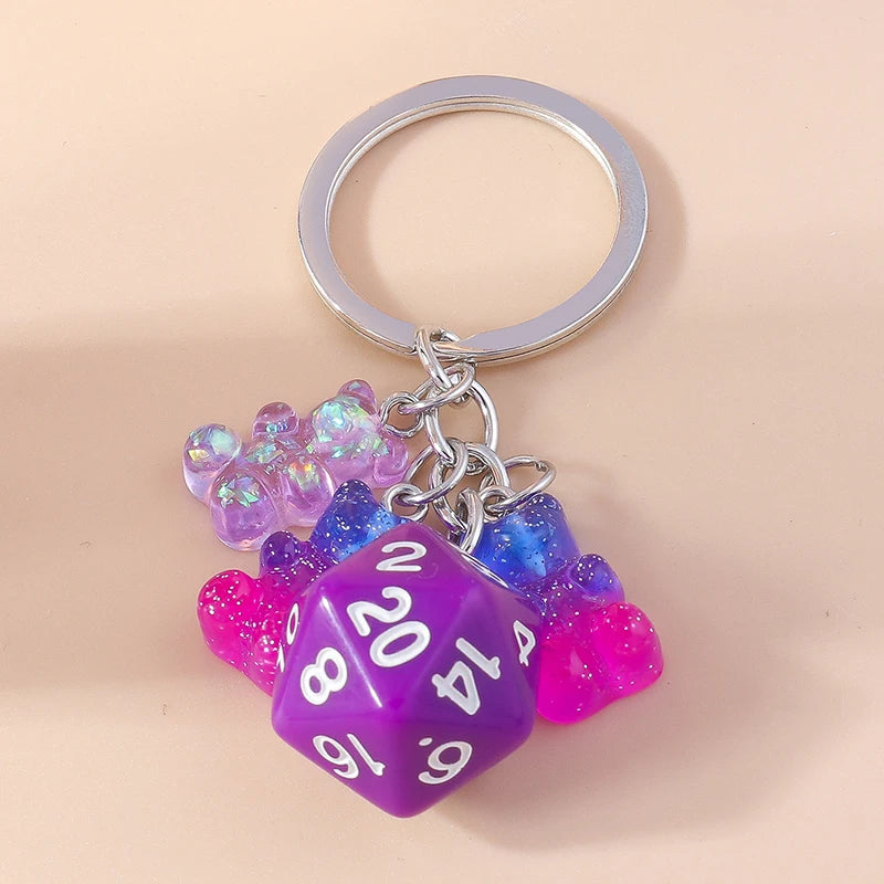 Cute 3D Dazzling Bear Keychain – Sparkling Animal Pendant for Car Keys & Handbags - Image 13