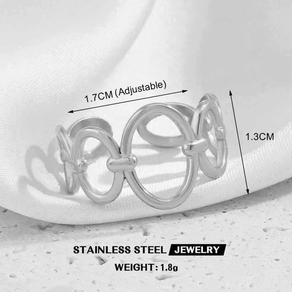 Gold Color Stainless Steel Heart Ring - Image 31