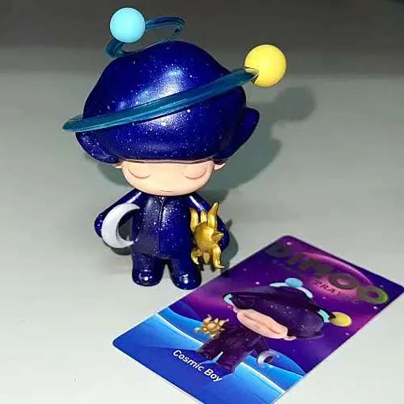 DIMOO Space Travel Binary Action Figure – Mystery Box Anime Figurine for Home Décor & Gifts