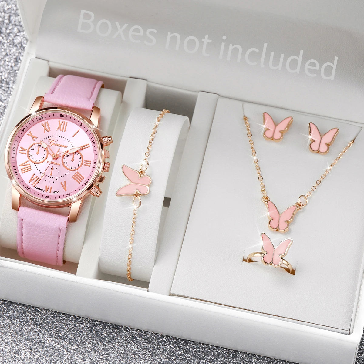 5/6PCS Fashion Women's Quartz Watch Jewelry Set - Image 8